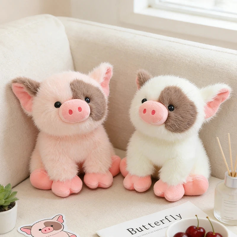 20CM Cute Pink White Pig Plush Toy Doll Soft Stuffed Animal Piggy Fluffy  Sleeping Pillow Birthday Gift Kids Girl Boy Room Decor