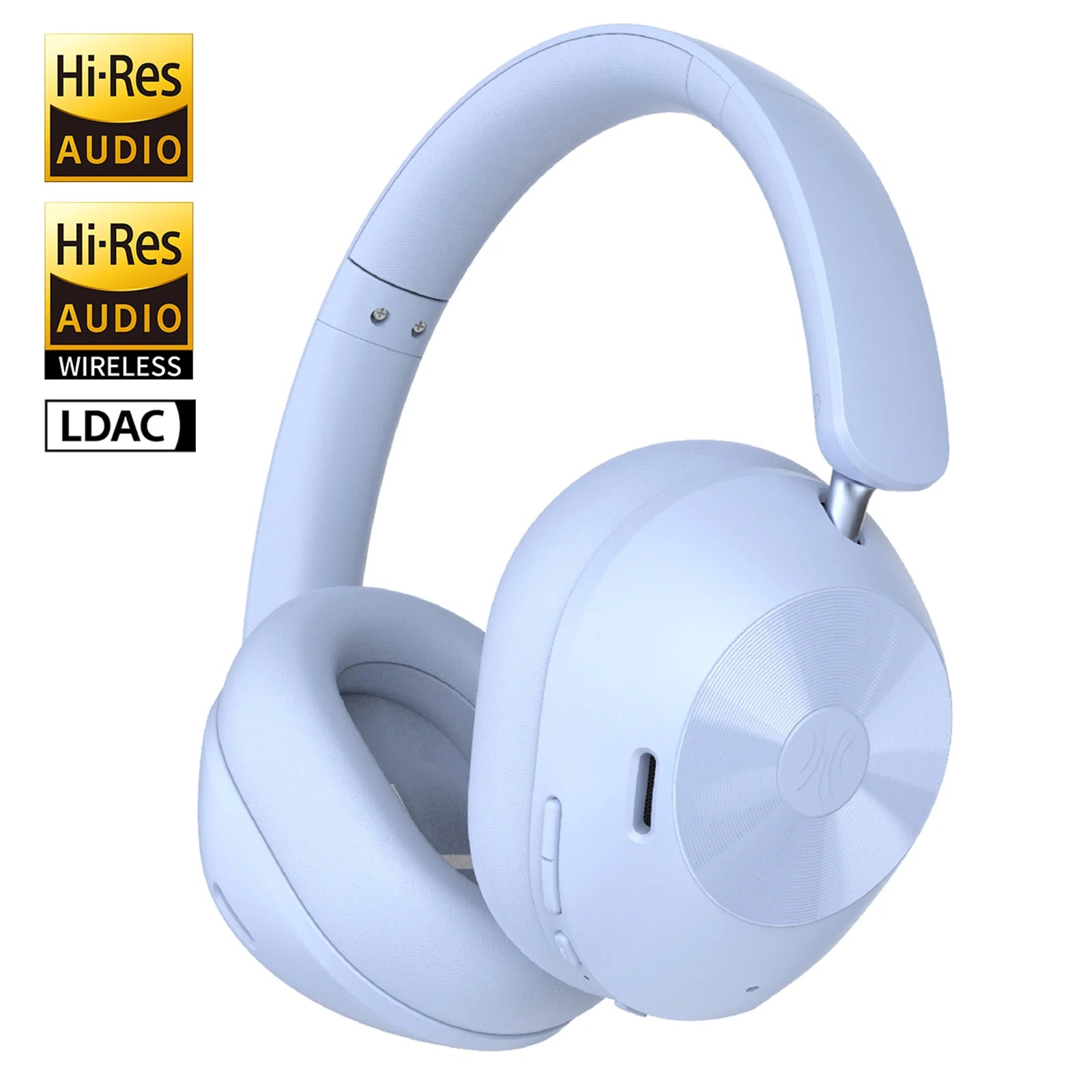 A5 Bluetooth 5.4 Headphones 43dB Hybrid Active Noise Cancelling Over Ear Wireless Headset Hi-Res LDAC Audio With ENC Mic