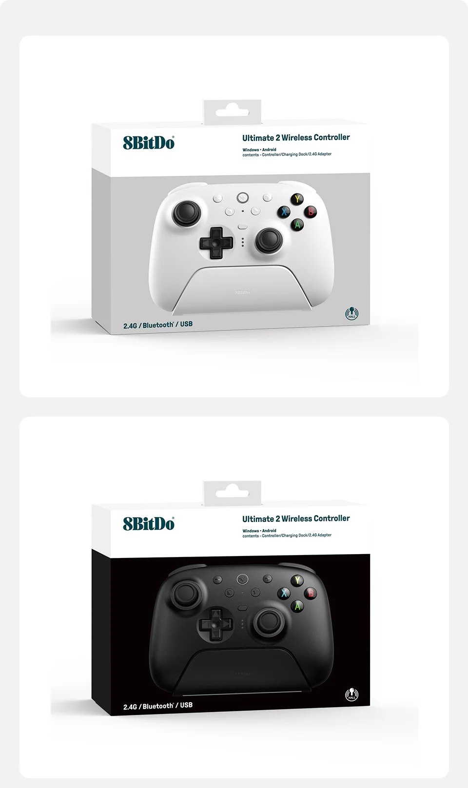 Ultimate 2 Wireless Gaming Controller with TMR Joysticks for PC and Android
