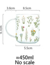 500ml Creative Glass Scale Handgrip Mug Breakfast Milk Coffee Couple Mug Home Tumbler Water Drinkware Fruit Juice Cups