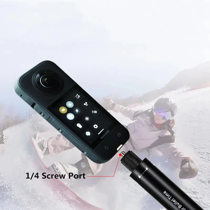 Bullet Time Invisible Selfie Stick for 360 Action Cameras and Sports Cameras
