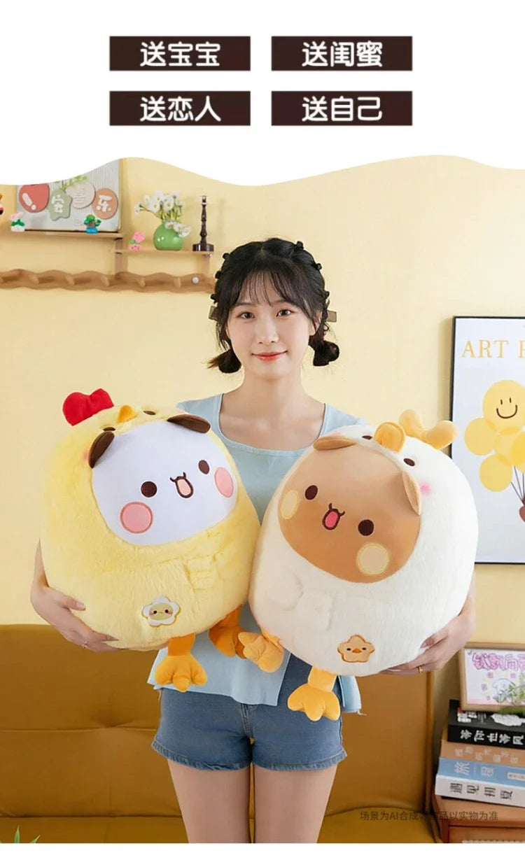 Cute Chick Shape Plush Toy Soft Fluffy Cartoon Pillow