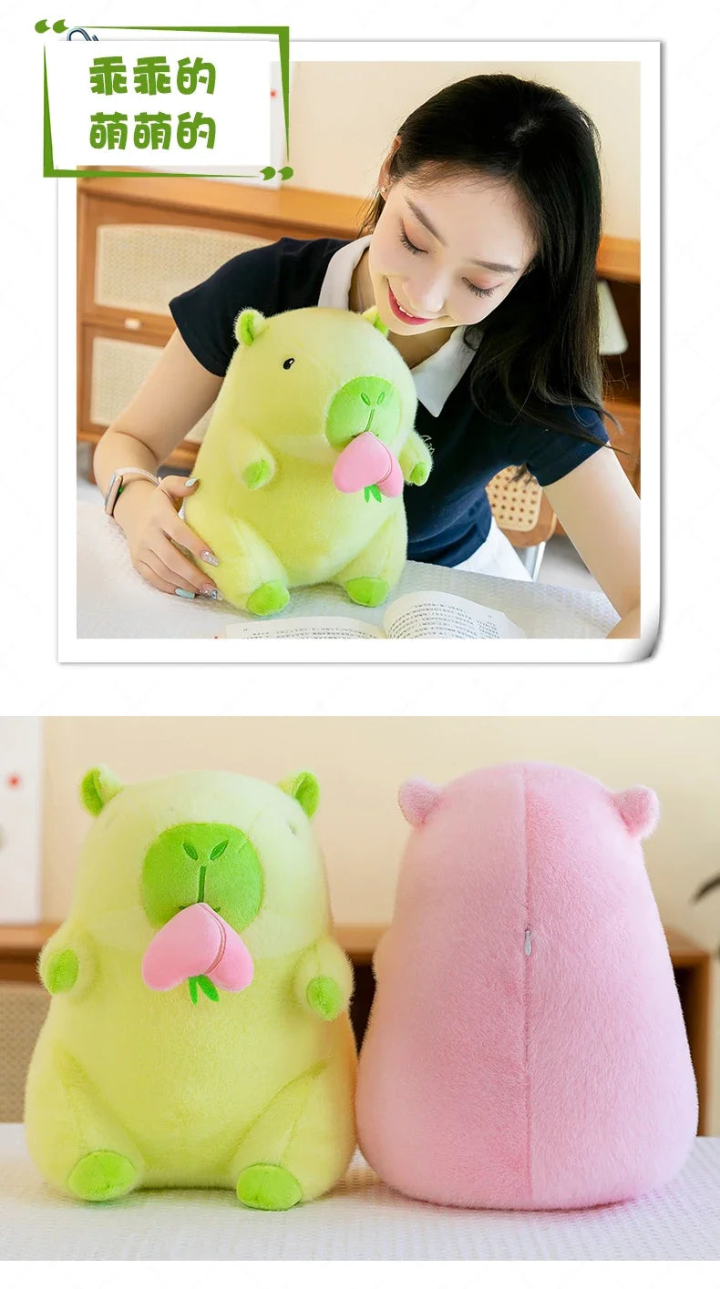 30/40/50cm Kawaii Capybara Plush Toys Fruit Series Big Size Capybara Stuffed Doll Anime Soft Pillow Cute Dolls Kid Birthday Gift