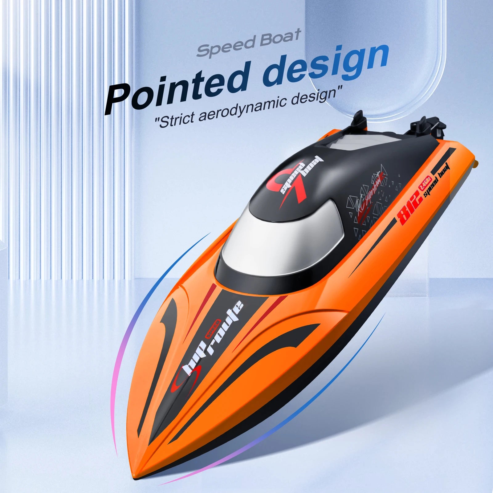 Rc Boat Large 48Cm 40Km/h High-Speed Remote Control Speedboat 2.4G Waterproof Electric Racing Ship Water Toys for Boys