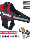 Personalized Dog Harness Reflective Adjustable Dog Harness Tank Top Dog Training Supplies
