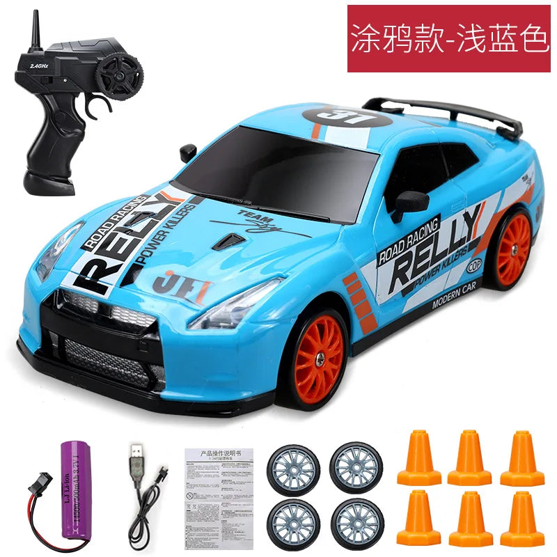 2.4G Drift Rc Car 4WD RC Drift Car Toy Remote Control GTR Model AE86 Vehicle Car RC Racing Car Toy for  Christmas Gifts
