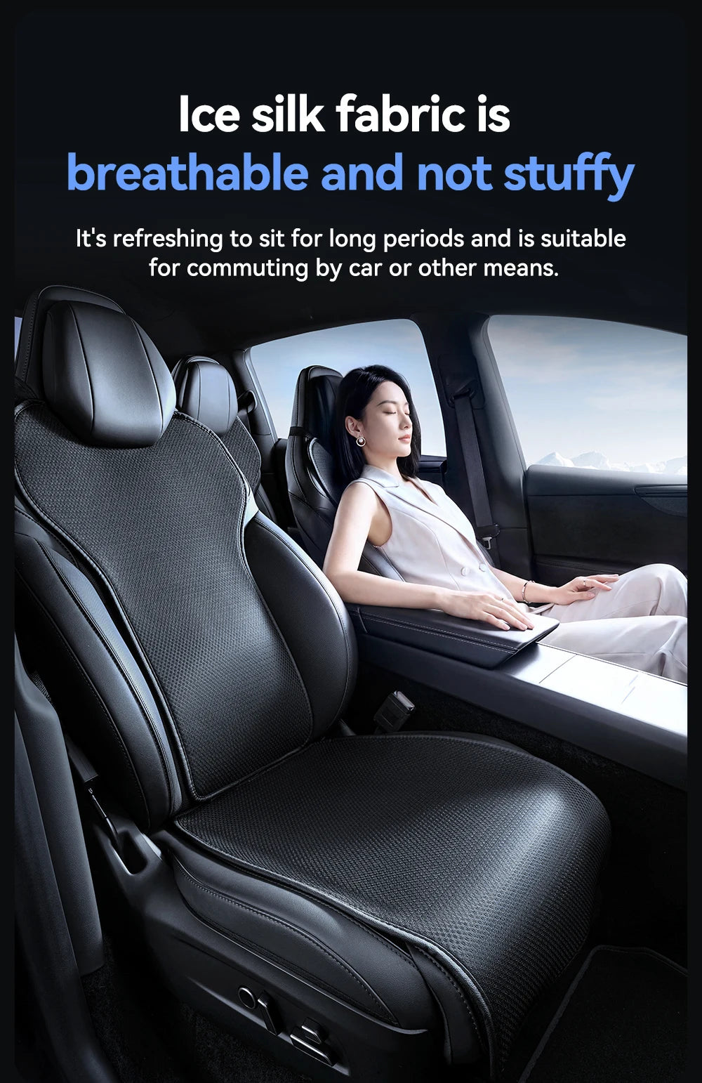 Tesla Model YL Juniper Ice Silk Seat Covers 11 Piece Set Breathable Four Season Seat Cushion Protector 6 Seat