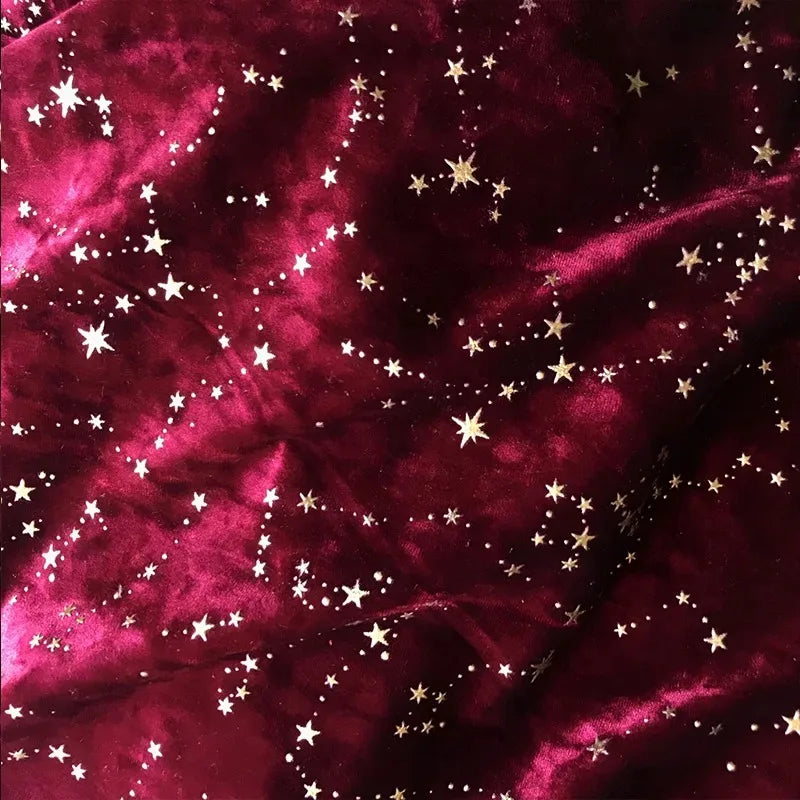 100*140CM Gold velvet Diamond star bronzing fabric for dress elastic force thin soft DIY quilting Handmade flannel patchwork