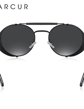 Polarized Steampunk Round Sunglasses Men Retro Sun Glasses For Women Vintage Style