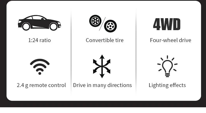 2.4G Drift Rc Car 4WD RC Drift Car Toy Remote Control GTR Model AE86 Vehicle Car RC Racing Car Toy for  Christmas Gifts