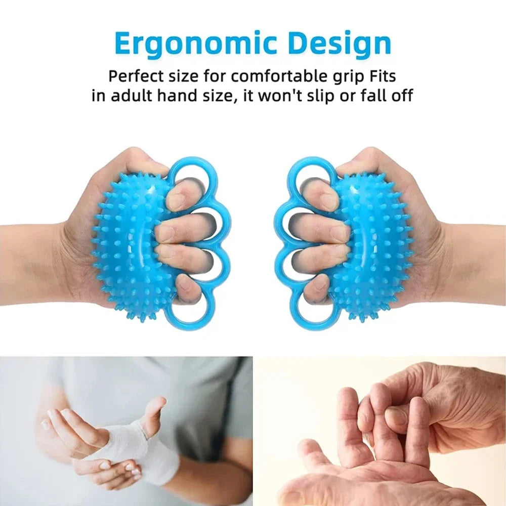 1Pcs Hand Grip Strengthener Finger Exerciser Ball for Patient Recovery Elderly Stroke Arthritis Therapy Anxiety Stress Relief