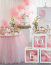 First Birthday Balloon Boxes For Party Decorations 1st Birthday Balloon Blocks Decor with ONE Letter Boy Girl Baby Shower Decor