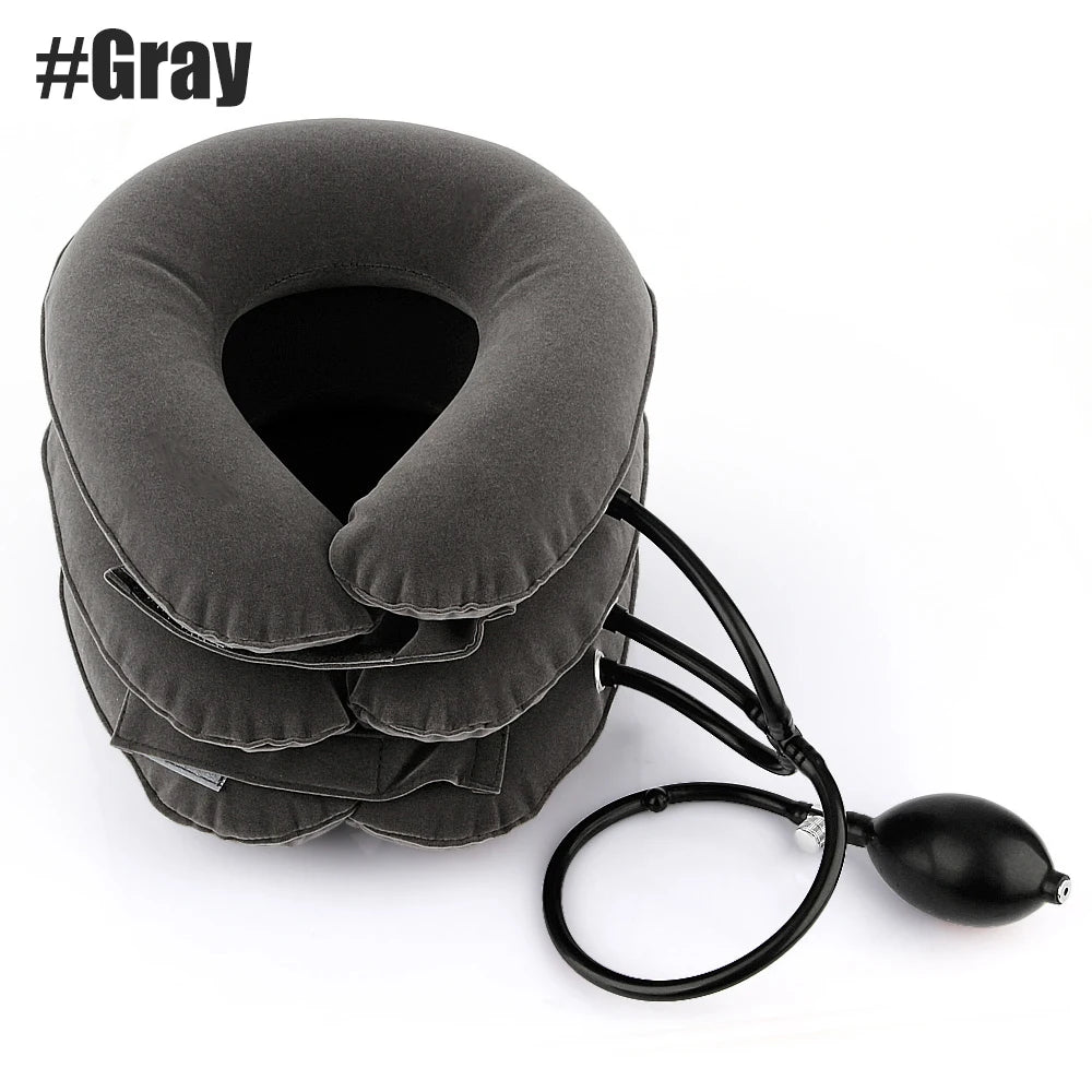 1Pcs Neck Stretcher Inflatable Cervical Neck Traction Brace Breathable Comfortable Protection Prevent Cervical Forward Leaning