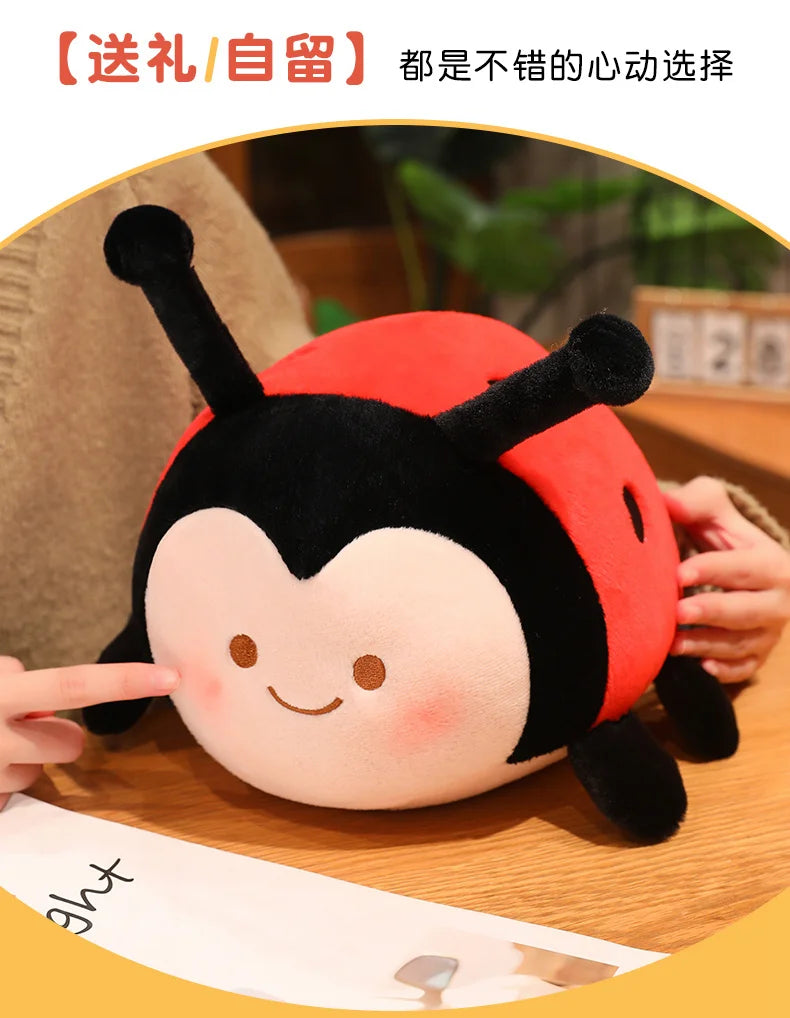 Cute Ladybug Plush Stuffed Animal Soft Insect Pillow