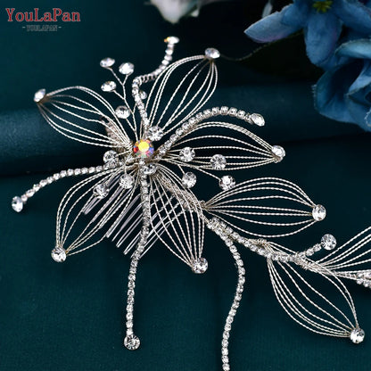 Rhinestone Hair Comb for Woman Bridal Hairpin Wedding Hair Ornament Accessories Party Bride Bridesmaid Hair Clip