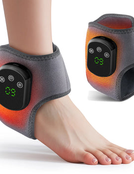 Electric Ankle Brace with Adjustable Hot Compress Vibration Massage Ankle Guard Band Carpal Tunnel Foot Protection Support Tool