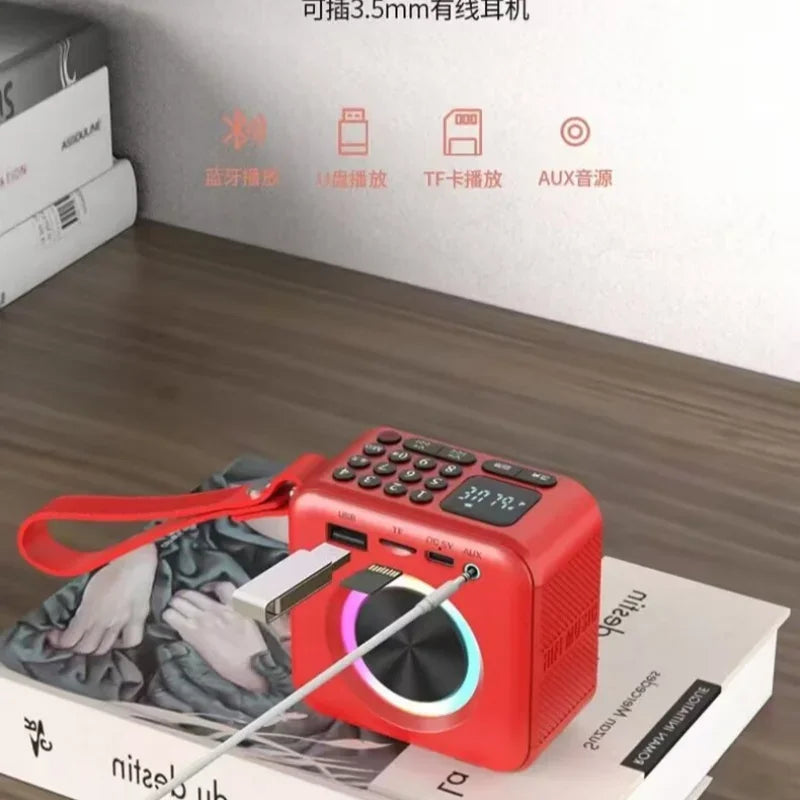 SANSUI U3 Portable Bluetooth Speaker with Deep Bass Supports TF Card USB FM AUX Hands Free Call for Outdoor Indoor Party