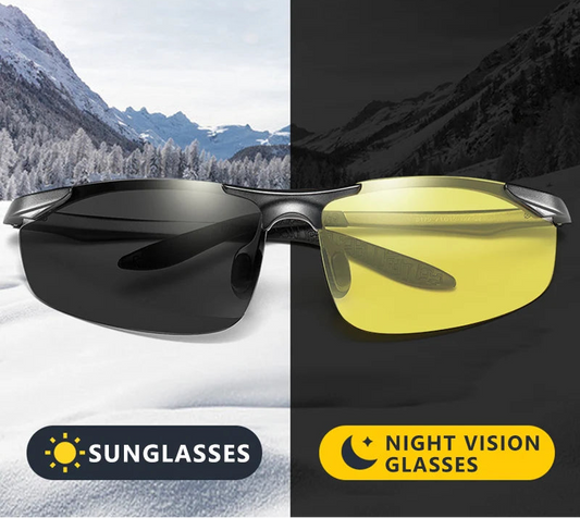 Aluminum Magnesium Photochromic Polarized Sunglasses UV400 Day Night Vision Driving Glasses for Men Women
