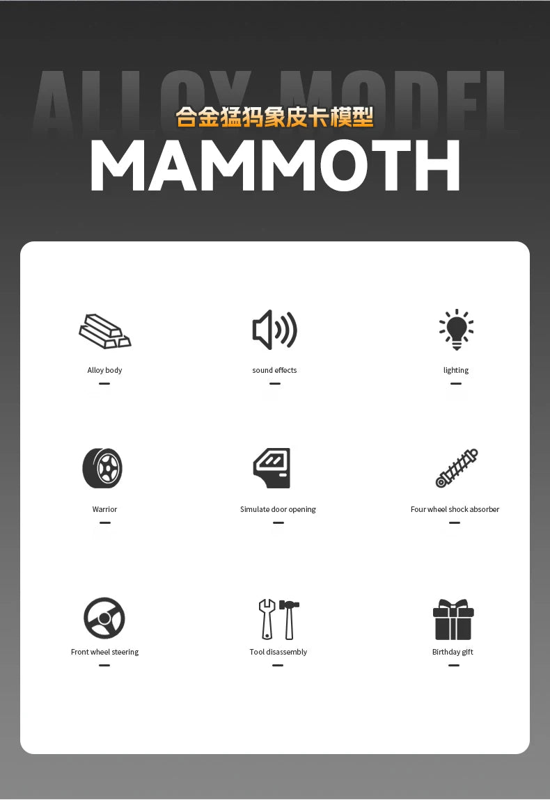 1:32 Dodge RAM 1000 TRX Mammoth Metal Diecast Alloy Car Model Car Central Control Decoration Ornaments Gift With Boyfriend Goods