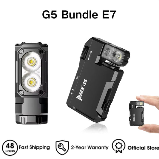 1800 Lumen Mini Flashlight And 400 Lumen Rechargeable EDC Flashlight Bundle