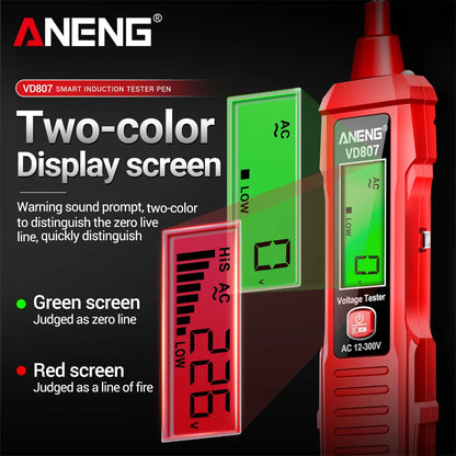 One-word Induction Portable 50/60Hz Smart Electric Pen Tester NCV Sensor AC 12-300V Non-contact Wire Detector Tools