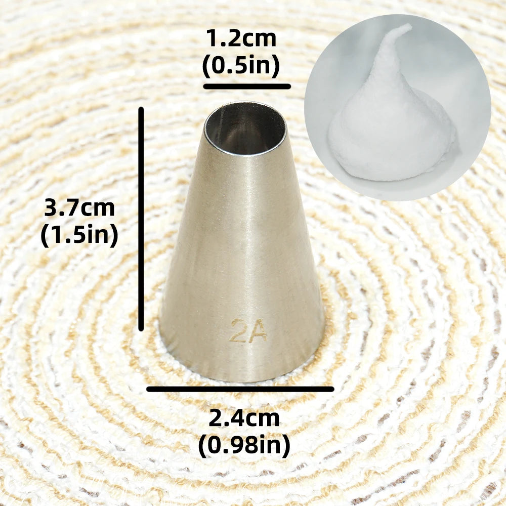 Multiple Large Metal Cake Cream Decoration Tips Pastry Tools Stainless Steel Piping Icing Nozzle Cupcake Head Dessert Decorators