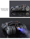 1:18 Batmobile Tumbler Alloy Diecast Model Sound Light Car Spray Function Toy Display Ornament Toys For Gift For