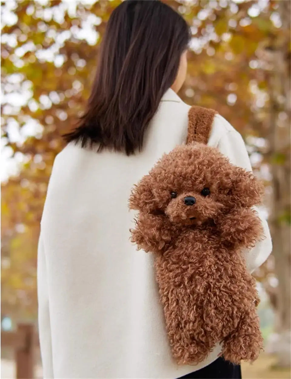 Mini Calico Cat Plush Backpack Soft Shoulder Bag