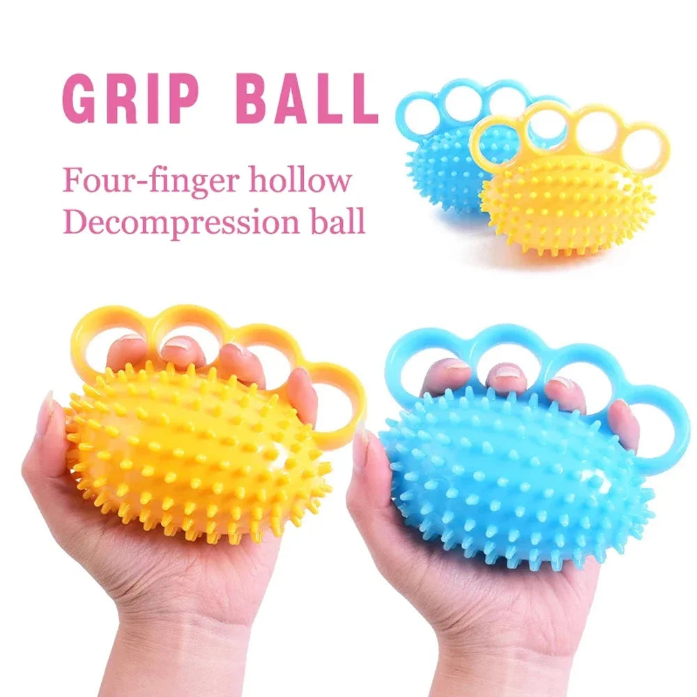 1Pcs Hand Grip Strengthener Finger Exerciser Ball for Patient Recovery Elderly Stroke Arthritis Therapy Anxiety Stress Relief