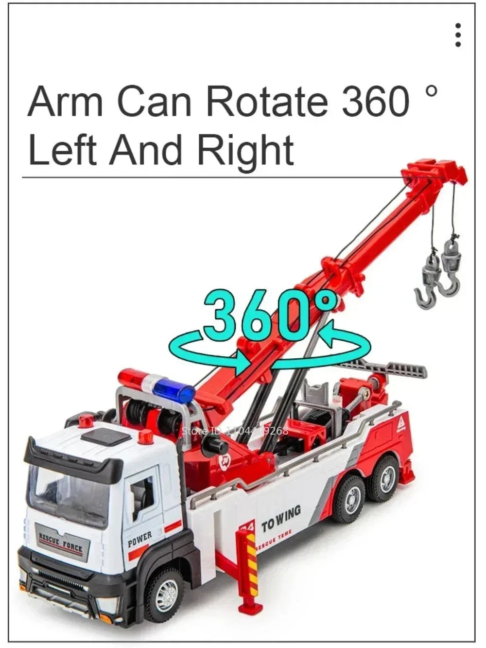 1:32 Double Hook Obstacle Clearing Car Garbage Truck Model Toy Metal Diecast Pull Back Engineering Vehicle Models Boys Gifts