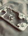 Transparent Lily Flower Floral Case For iPhone 16 15 14 Pro Max 14 Plus Mini Acrylic Clear Funda Cover