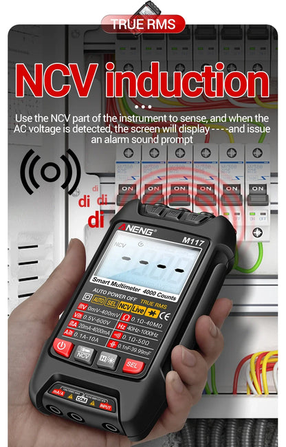 Capacitor Tester Resistance Current Voltage Multimetro 4000 Counts Instruments Meter Multimeters NCV Backlight Tools