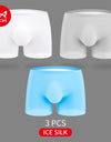 3-Pack Ultra-Thin 120S Ice Silk Men’s Breathable Boxer Shorts