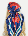Retro Women Silk Scarf Bandanna Fashion Bohemian Pattern Square Hijab Lady Wrap Headband foulard muffler