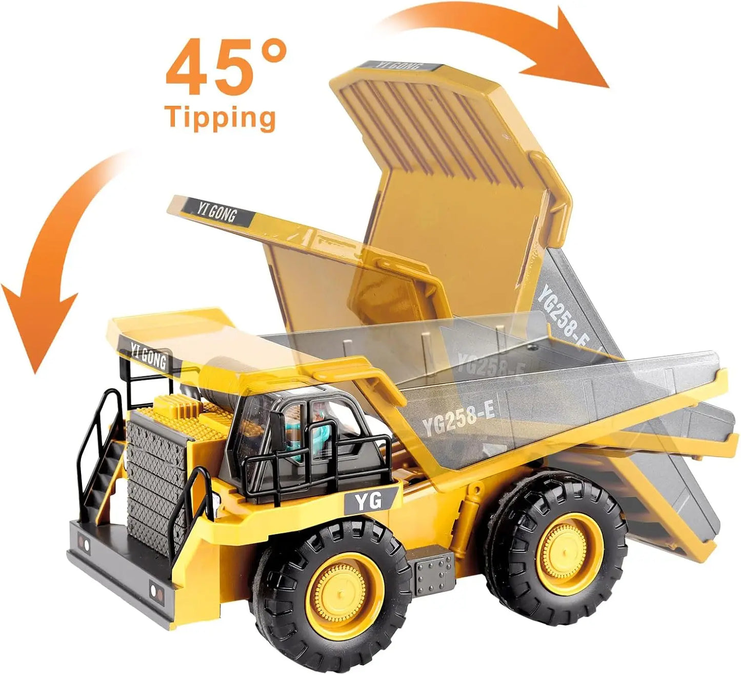 Remote Control Excavator Toy Radio Controlled RC Dump Truck Vehicle Crawler Bulldozer Construction Car Gifts for Boys