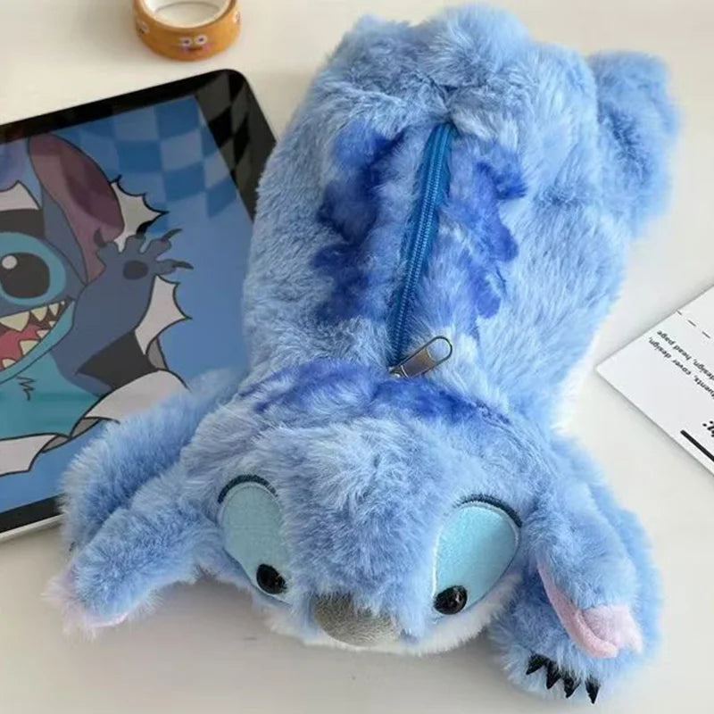 Stitch Plush Cute Pencil Case Disney Anime Kawaii Pen Bag Kids School Home Stationery Box Lilo & Stitch Plush Bags Kids Gift Toy