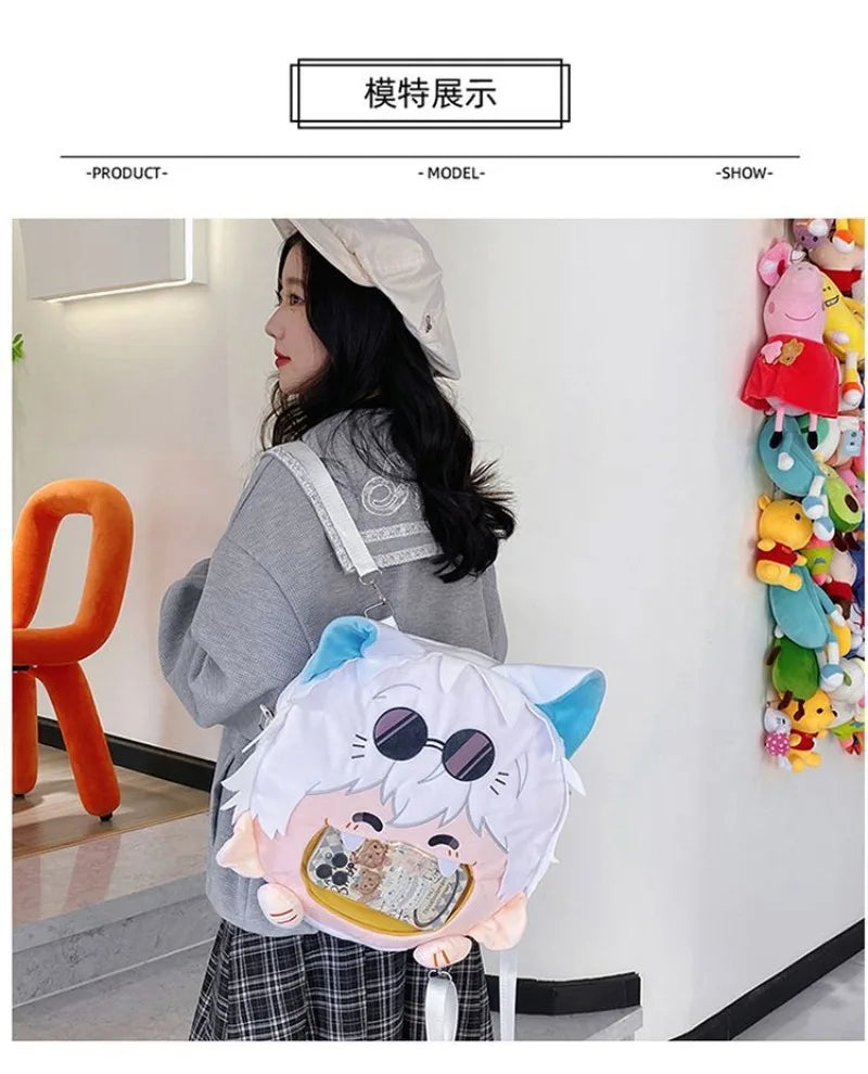 Anime Character Plush Itabag Backpack Soft Crossbody Bag