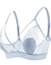 Women’s Lace Transparent Rabbit Ears Push-Up Bra – Soft, Thin, Wire-Free Bralette