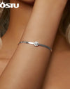 0.5CT Sparkling Moissanite 4MM Snake Chain Bracelet Women 925 Sterling Silver Lab Diamond moissanite