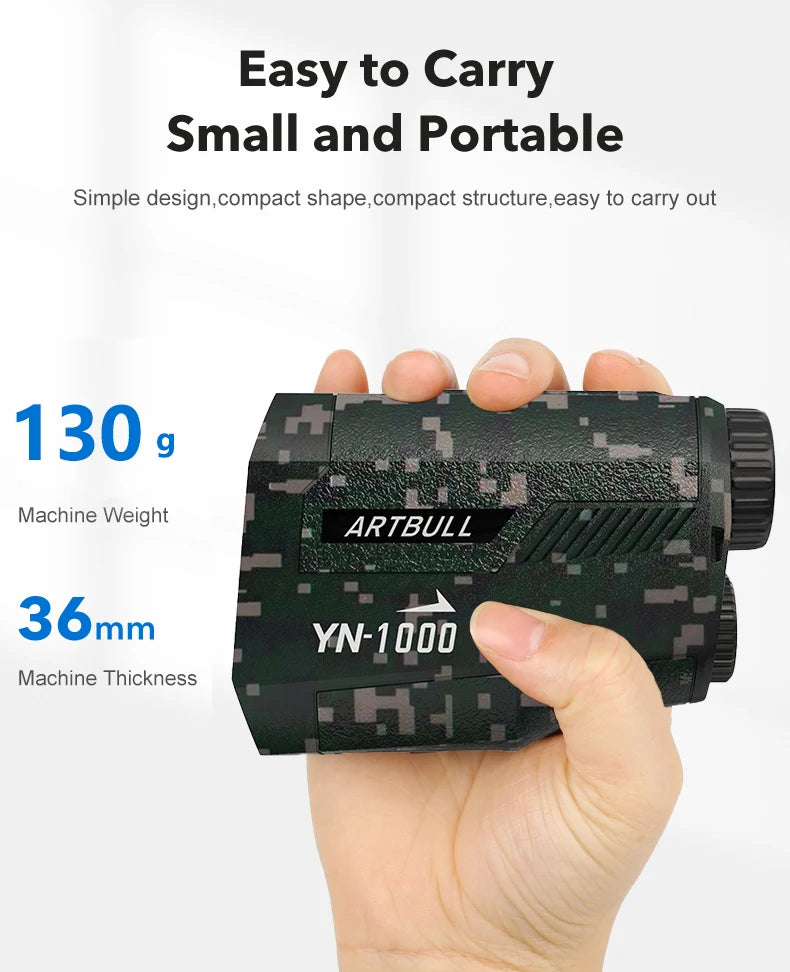 6X Golf Laser Rangefinder 1000m With Slope Compensation And Flag Lock