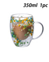 1/2/4PCS Double Wall Clear Glass Coffee Mugs Double Insulated Glass Cup For Hot Cold Beverages Cappuccino Espresso Cup