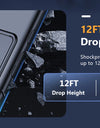 for Samsung Galaxy S24 S23 Ultra Case Bulit-in Screen Protector & Slide Camera Cover Phone Case with Kickstand Belt-Clip