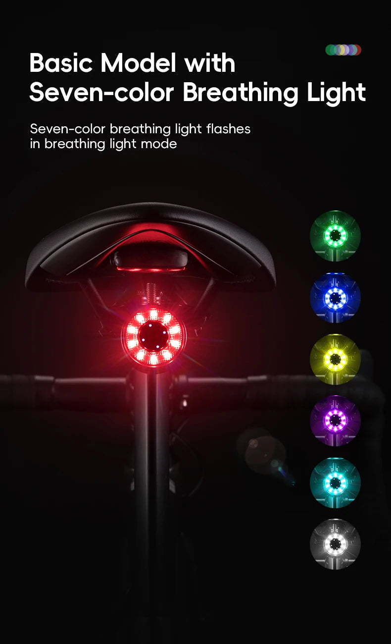 Smart Brake Sensing Bike Taillight IPX6 Waterproof Type-C Synchronized Bicycle Rear Light MTB Road Cycling Tail Light