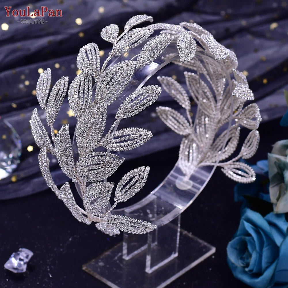 Bridal Headband Rhinestone Woman Tiara Brides Headpiece Wedding Hair Accessories