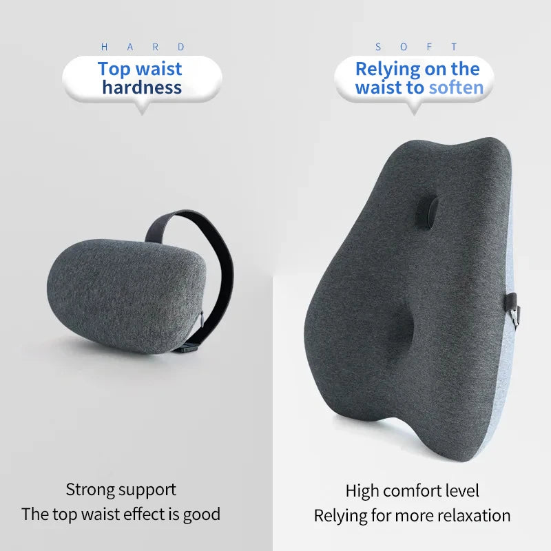 Car Seat Office Chair Massage Back Lumbar Support Memory Cotton Ventilate Cushion Pad Back Lumbar Cushion for Car Driver