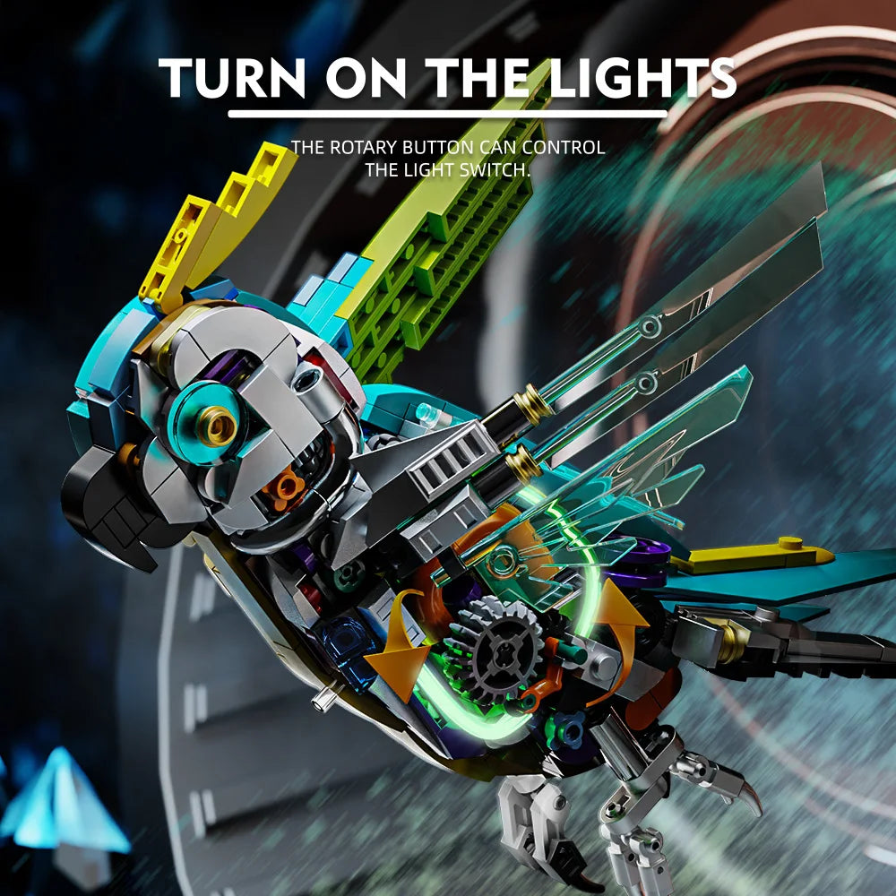 Parrot Building Blocks Kit Bird Animal Model Toys Creative Gifts for Adults for Home Decor and Office Art 688 Pieces