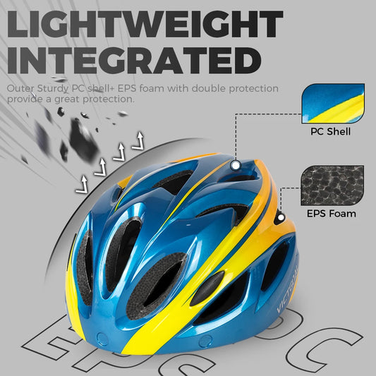 Ultra Light LED Cycling Helmet With Visor For Road And Mountain Bike