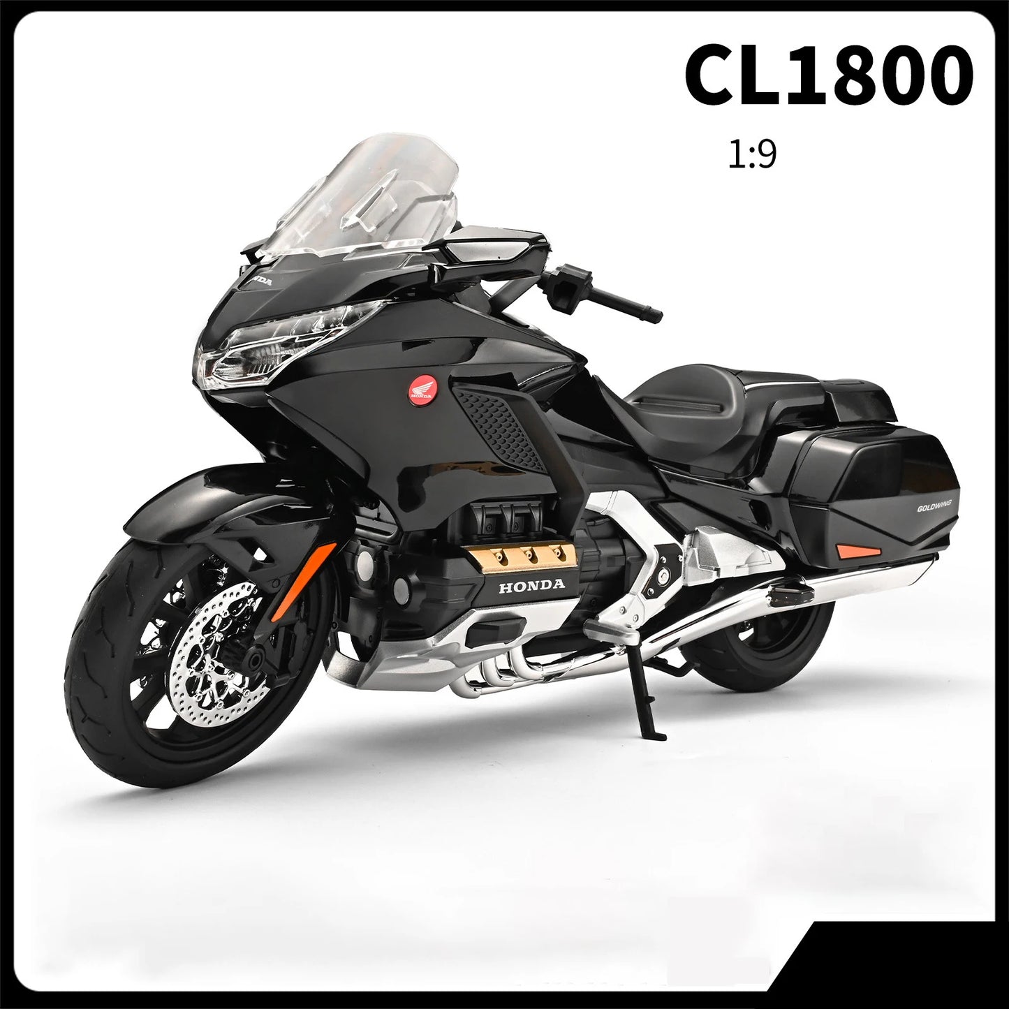 Diecast Honda Gold Wing GL1800 Touring Motorcycle Model 1 to 9 Scale