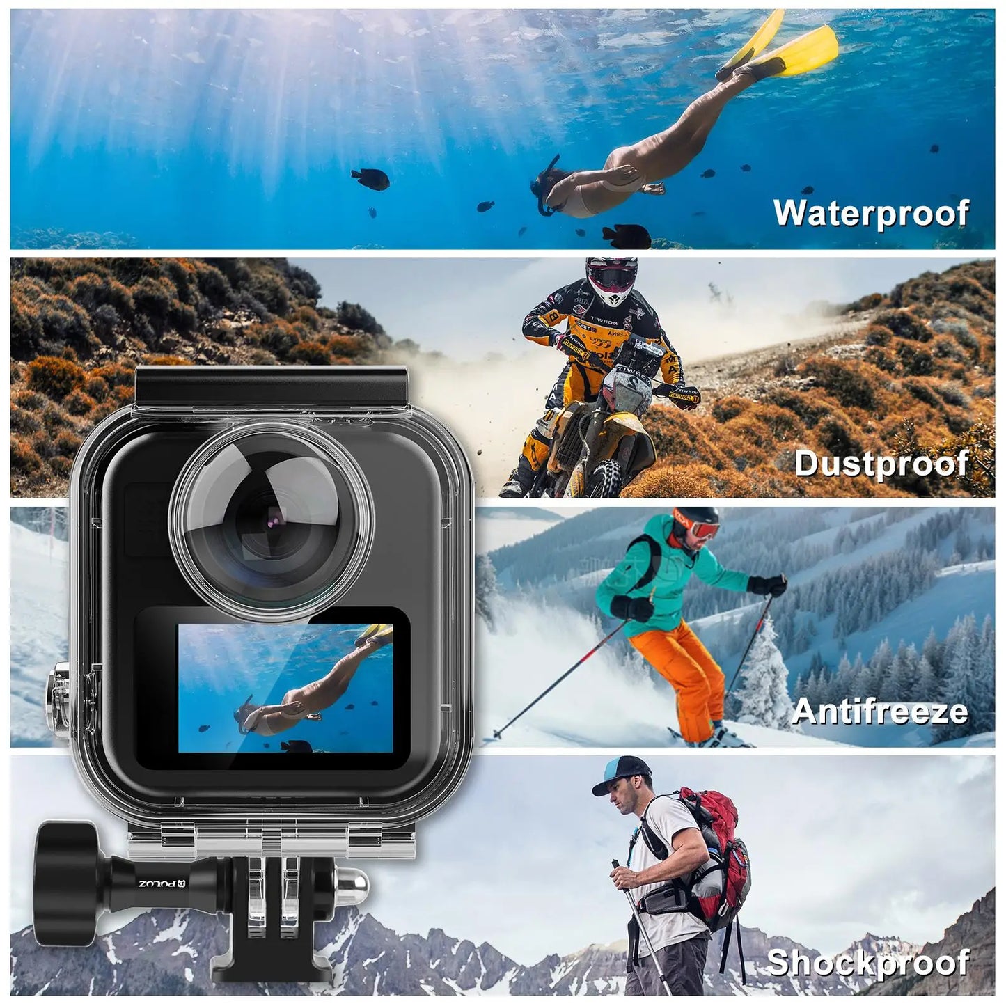 45 Metre Waterproof Diving Housing for GoPro MAX2 Camera
