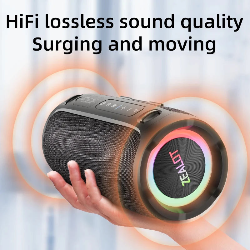 50W Portable Super Subwoofer Portable Speaker Home Outdoor Waterproof Column Bluetooth Speaker Sound Box